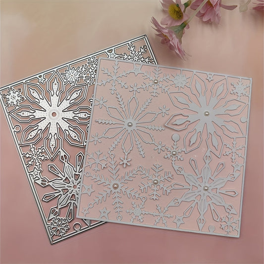 Christmas Snowflake Background Metal Cutting Dies for Greeting Card Decoration