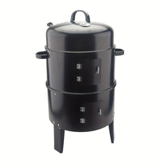 Vertical Charcoal BBQ Smoker 3 In 1 BBQ Grill Patio Garden Camping Roaster