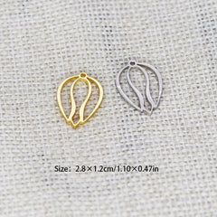 5pcs Bohemia Tulip Flower Charm Pendant For Jewelry Making