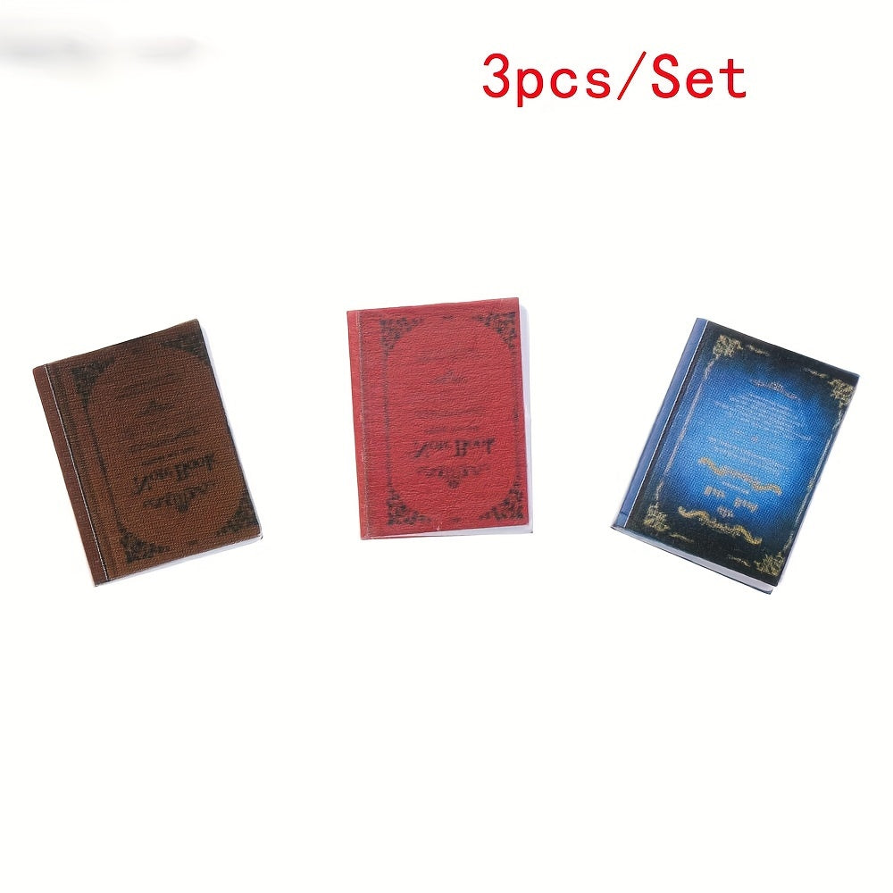 3pcs Set Dollhouse Book Mini Magazine Fairy Tale Prop