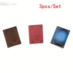 3pcs Set Dollhouse Book Mini Magazine Fairy Tale Prop