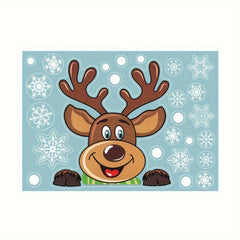 Christmas Decorations Snowflake Stickers Santa Claus Elk Stickers