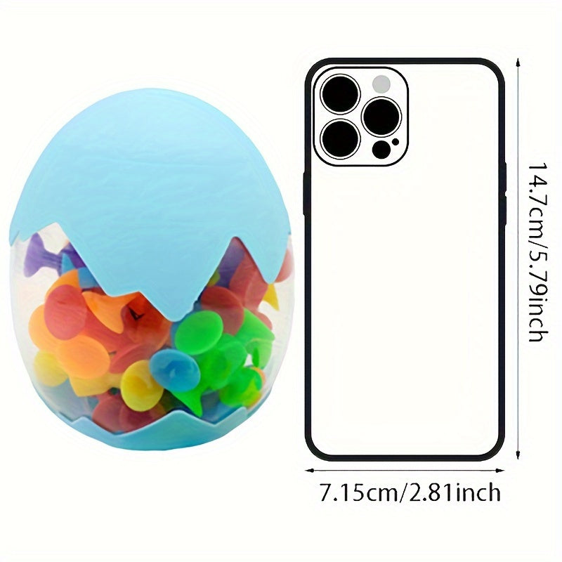Suction Cup Building Toys Set for Kids with Storage Eggshell