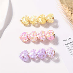3pcs Heart Shape Hair Clip for Women
