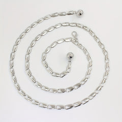 Geometric Hollow Waist Chain Stylish Metal Belt for Women