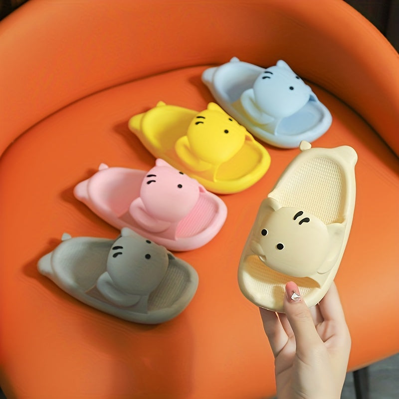 Girls Elephant Slides Non Slip Slippers for Indoor Outdoor Use