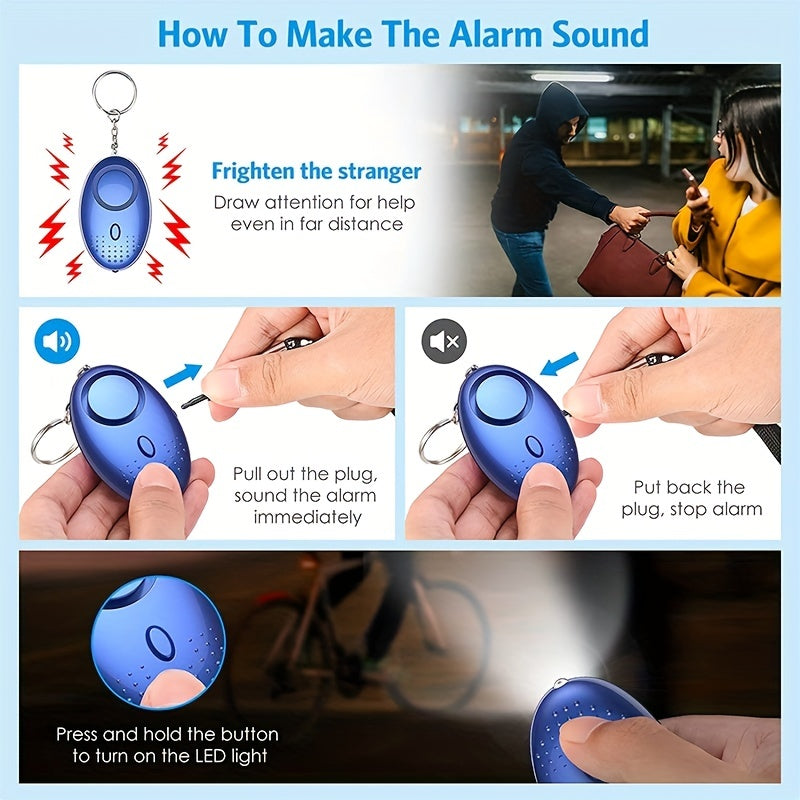 10pcs Women's Self Defense Keychain Set w/ Alarm & Door Opener