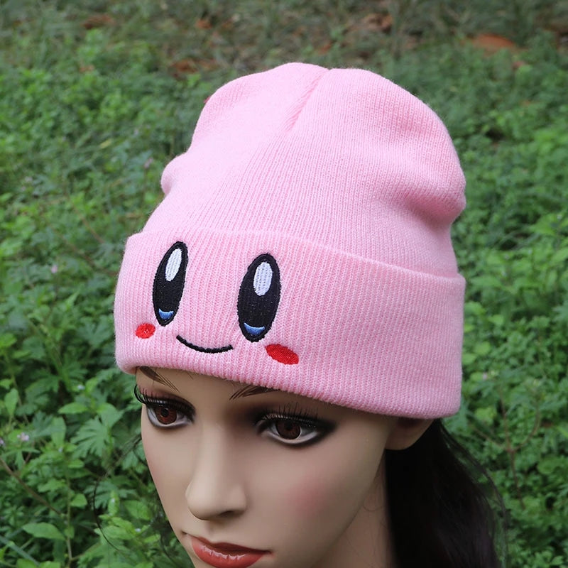 Cartoon Embroidery Beanie Hat Candy Knit Warm Skull Cap