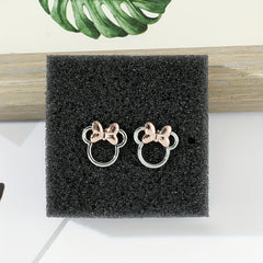 Mouse Charm Bowknot Earrings Jewelry Accessories