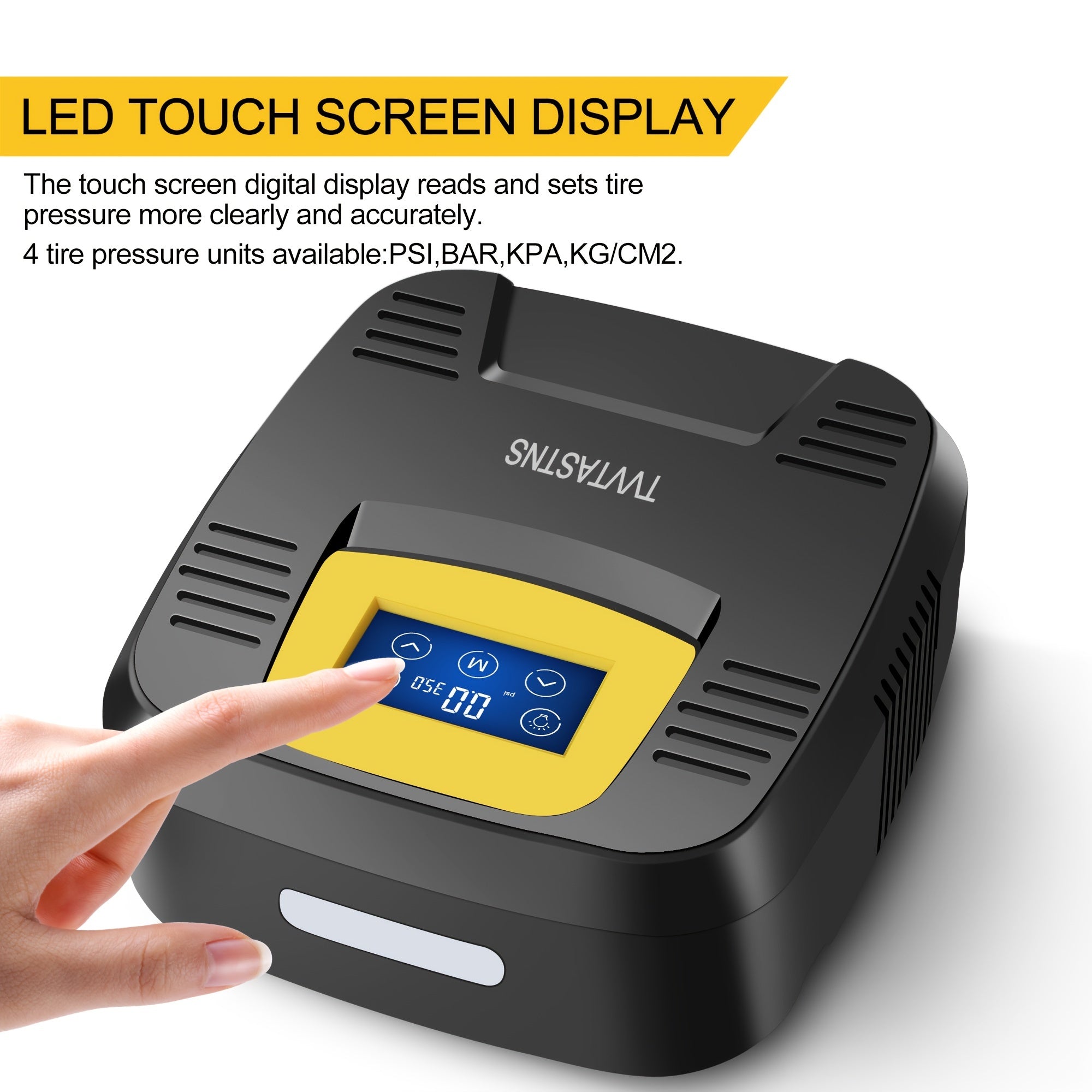 Portable Tire Inflator with Touchscreen