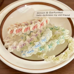 Mesh Lace Flower Hair Tie Elastic Scrunchie Ponytail Hair Rope