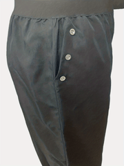  Retro Pants Women's Plus Solid Button Decor Elastic High Rise Trousers
