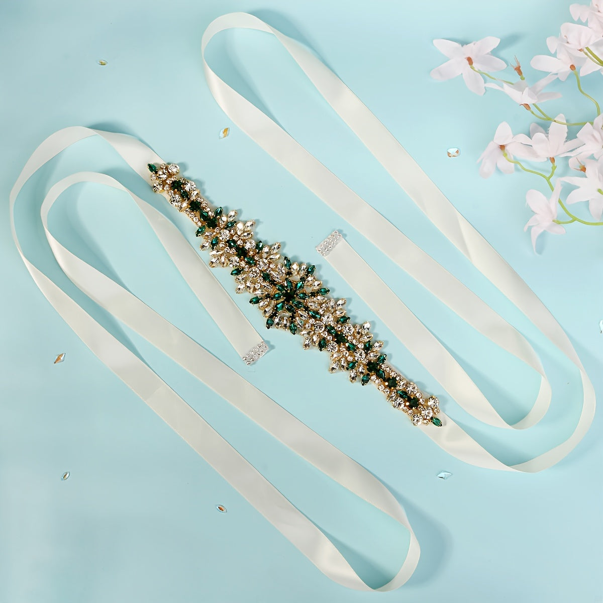 MIALLO Rhinestone Bridal Sash Wedding Waist Belt