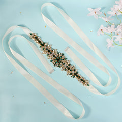 MIALLO Rhinestone Bridal Sash Wedding Waist Belt