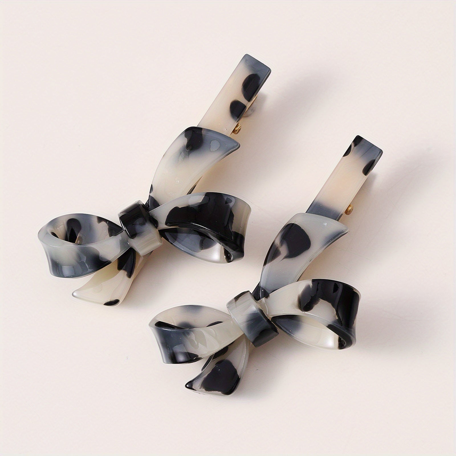 2pcs Gradient Bow Hair Clips for Women Girls