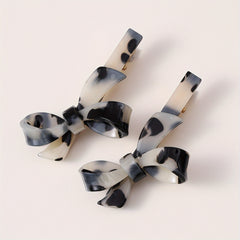 2pcs Gradient Bow Hair Clips for Women Girls