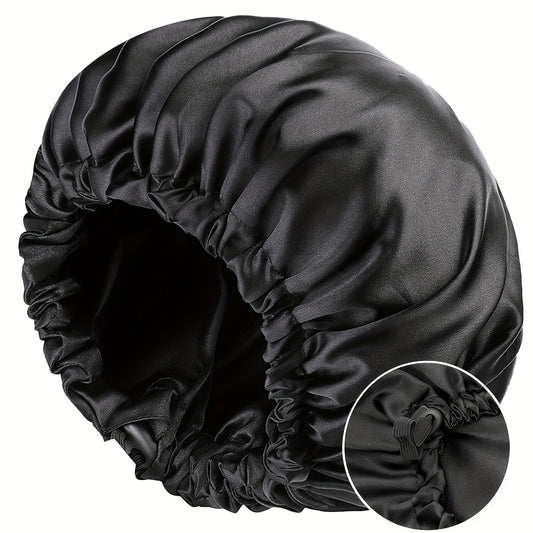 Satin Bonnet Sleep Cap Large Reversible Night Sleeping Turban Hat