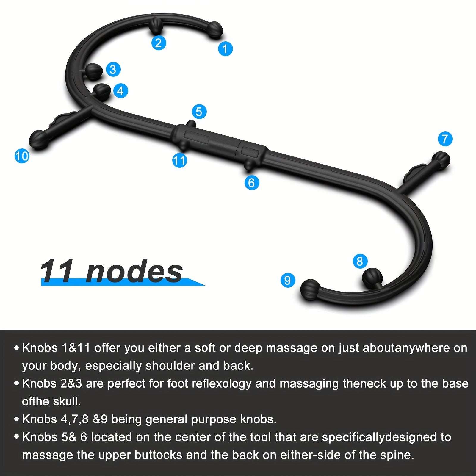 Handheld Trigger Point Massager - Relieve Muscle Knots