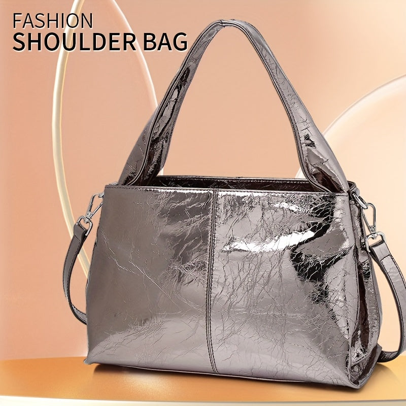 Leopard Print Leather Women's Shoulder Bag