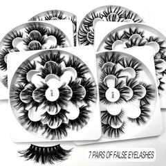 Fluffy 8D Faux Mink Lashes Natural Wispy Curly False Eyelashes