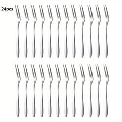 Stainless Steel Fruit Picks Salad Forks Reusable Multifunctional Forks