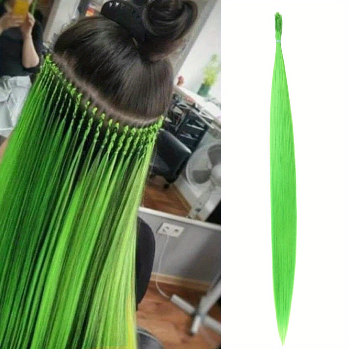 Colorful Rainbow Hair Extensions I Tip Hair Pieces for Parties and Costumes
