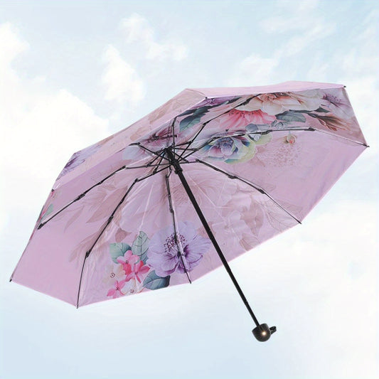 Double Sided Printed Sunshade Umbrella UV Protection Waterproof Windproof