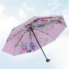 Double Sided Printed Sunshade Umbrella UV Protection Waterproof Windproof