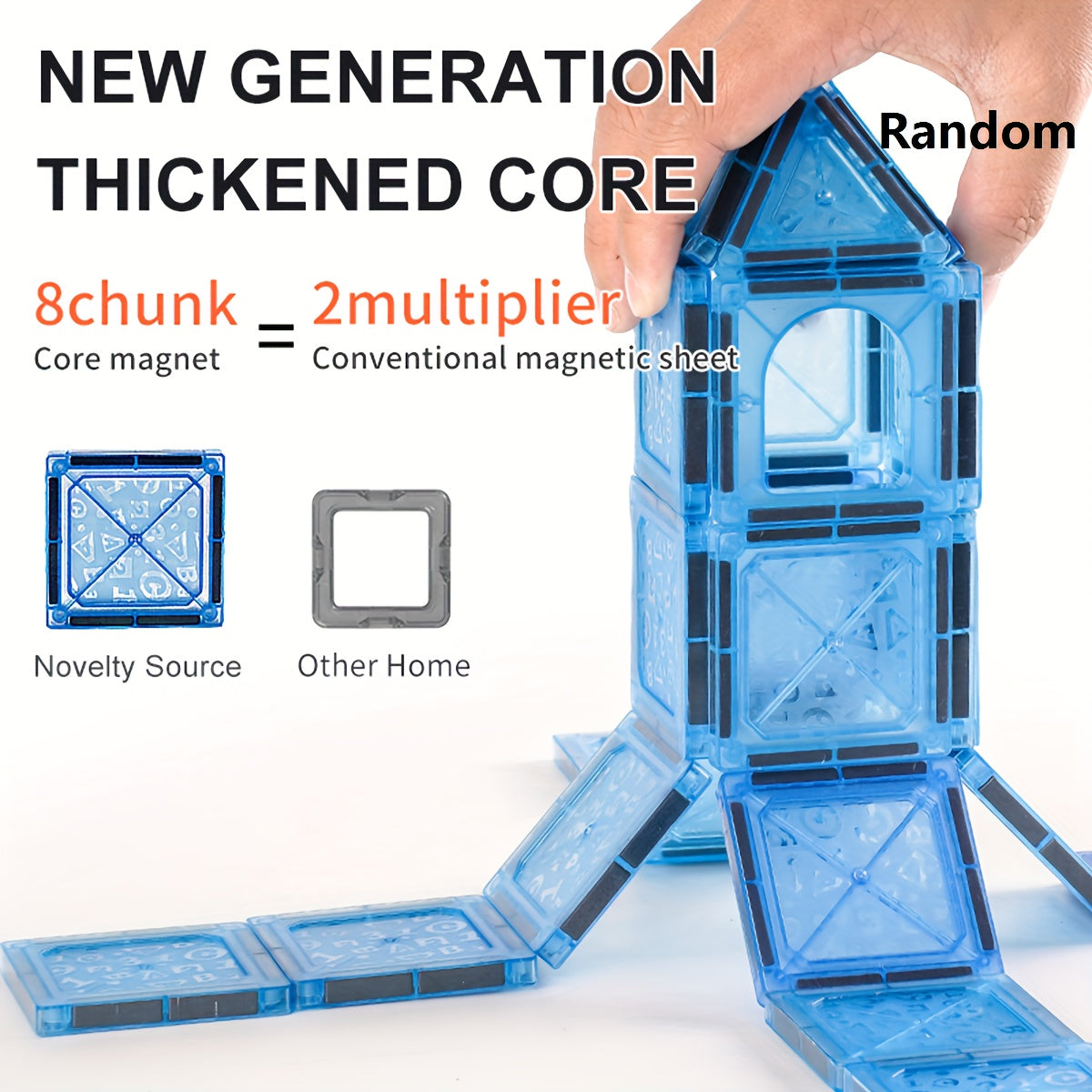 DIY Magnetic Building Blocks Ocean Animal Scene Construction Toy for Kids