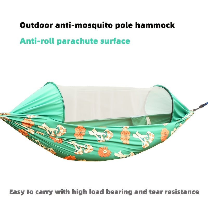 Quick Opening Hammock w/ Reinforced Mesh Mosquito Net - Portable Lightweight