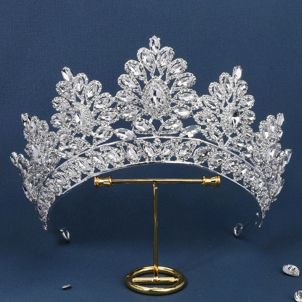Baroque Crystal Bridal Tiara Crown Zircon Bridal Queen Crown