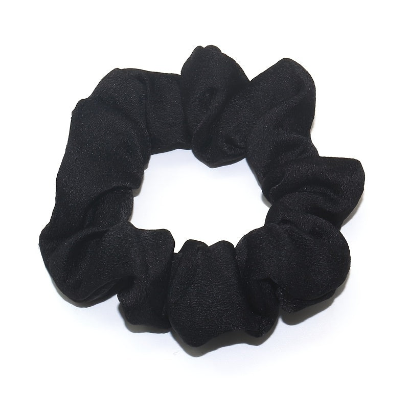 Fabric Hair Scrunchies For Women Girls Sleep Soft Solid Scrunchie