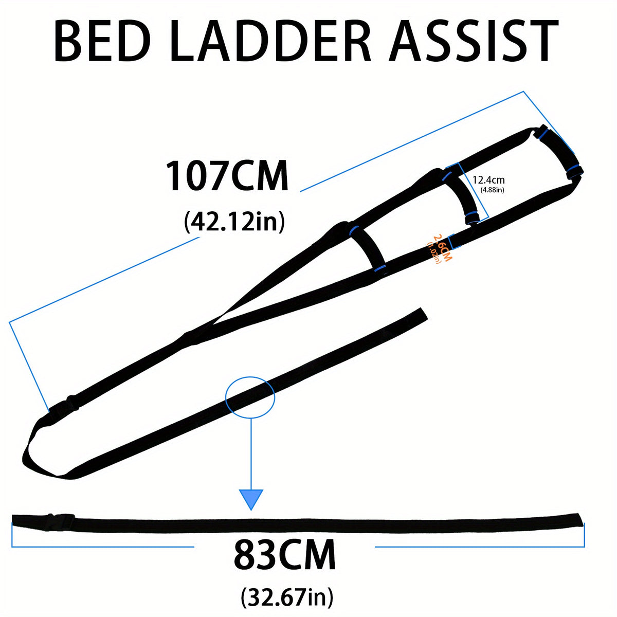 Bed Ladder Straps With Handles - Adjustable Stand Up Assist
