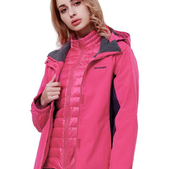 3-in-1 Winter Thermal Hooded Jacket Fleece Lined Down Jacket