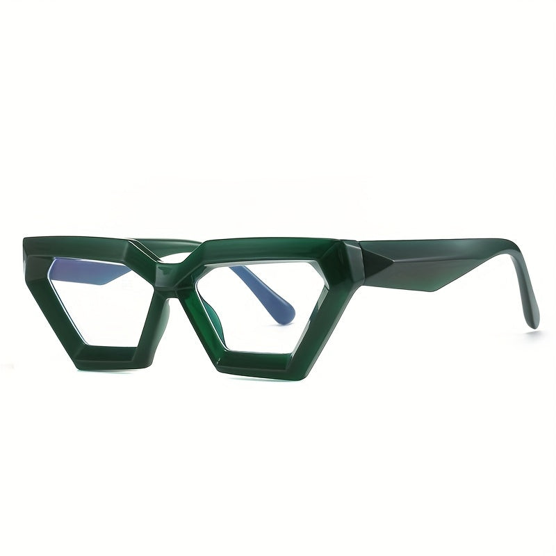 Geometric Cat Eye Clear Lens Glasses Frame Women Men