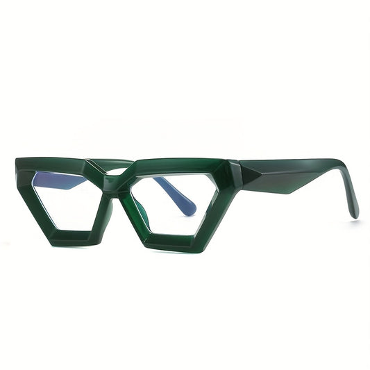 Geometric Cat Eye Clear Lens Glasses Frame Women Men