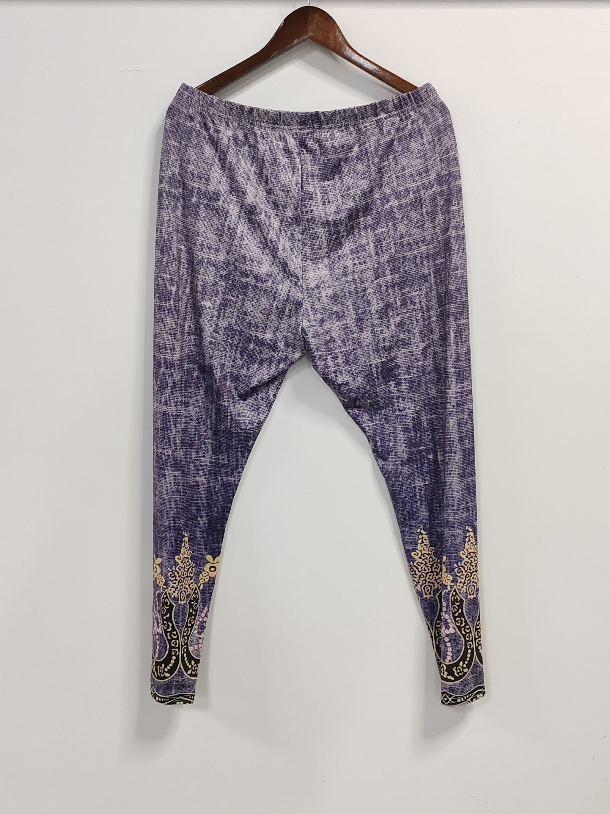 Floral Print High Rise Plus Size Leggings