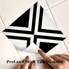 12pcs Moroccan Style Polygon Floor Tile Stickers