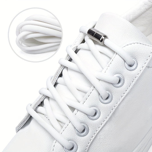 Elastic Stretch Lazy Shoelaces Alloy Metal Capsule Tie Shoe Buckles