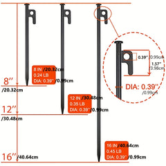 Heavy Duty Metal Tent Pegs for Camping 20 32 cm