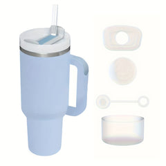40 oz Tumbler with Handle and Straw Lid, Leakproof Silicone Boot