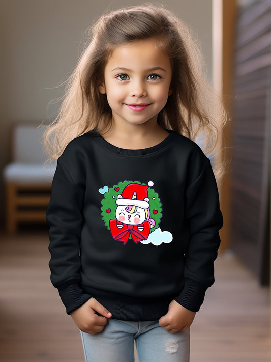 OERYUI Girls Unicorn Graphic Crew Neck Sweatshirt Kids Clothes