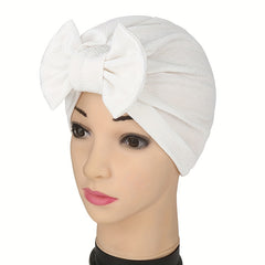 Pleated Turban Cap Elastic Head Wrap Lightweight Beanie Headscarf Hijab Hats