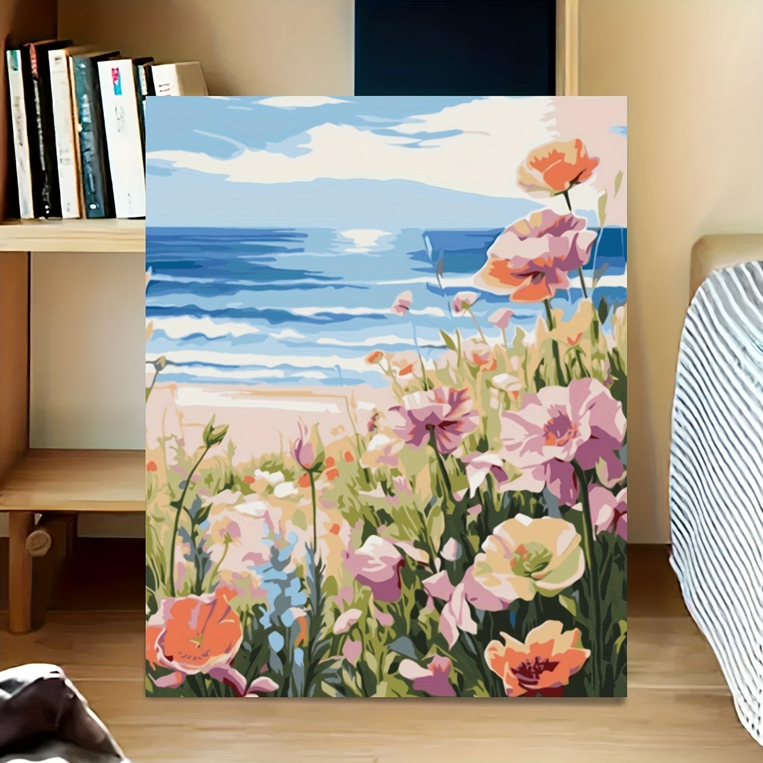 Beach & Wildflowers DIY Paint by Numbers Kit for Adults
