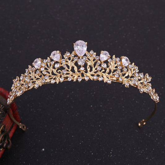 Crystal Bridal Crown Princess Tiara Headband Metal Tiaras And Crowns