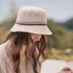 Woolen Round Top Bucket Hat for Her