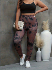  Tie Dye Elastic High Rise Skinny Trousers