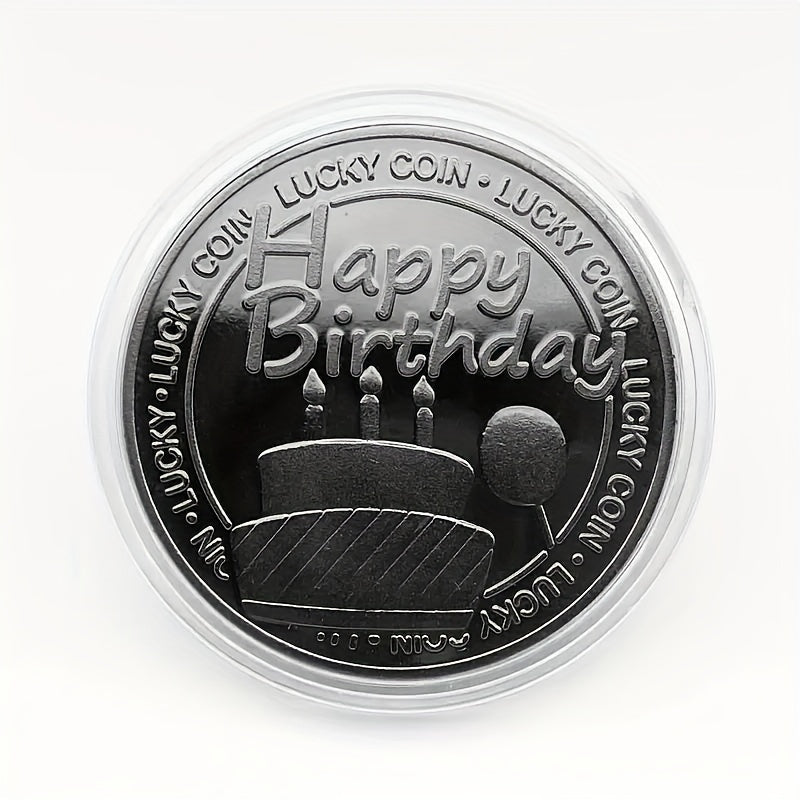 1pc Happy Birthday Engraved Coins Party Supplies