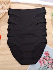 5 Pack Women's Seamless Hiphugger Panties