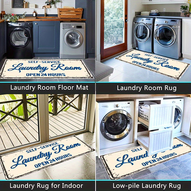 Durable Washable Area Rug Non Slip Water Absorbent Laundry Room Rug